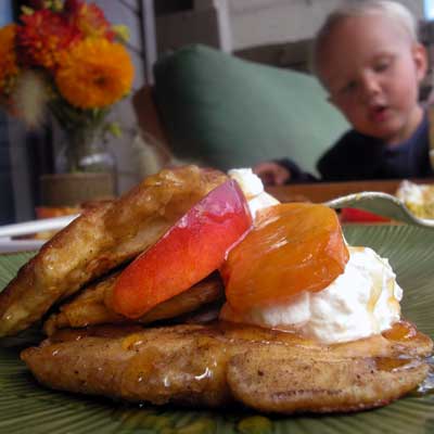 Sourdough Peach Pancakes: On the Menu This Week