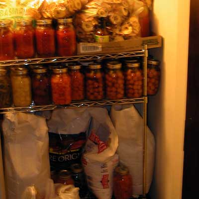 Forgive the Poor Lighting: Our Stocked Pantry