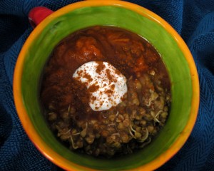 Sprouted Buckwheat Porridge with Wild Apricot Compote