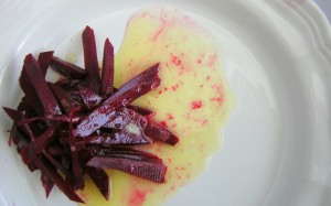 beet salad with kombucha tea vinaigrette