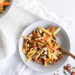plate of roast parsnips and carrots