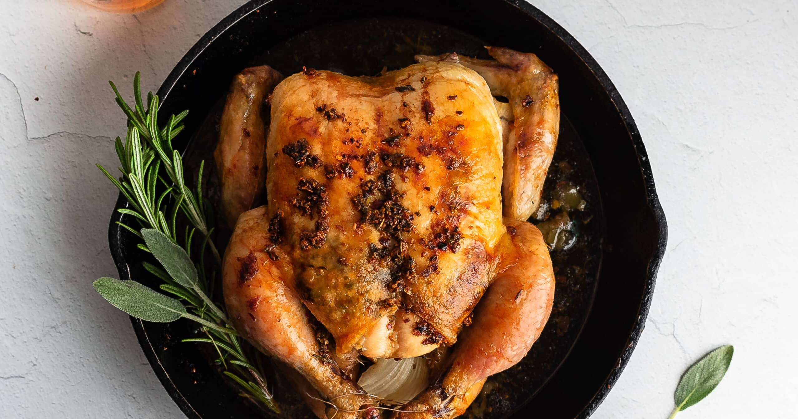 Easy Slow Roasted Chicken Recipe with Herb Butter