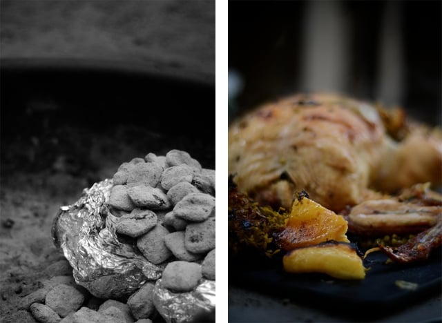 campfire roast chicken with flowering onion and dill - Nourished Kitchen