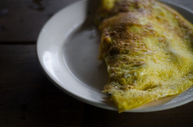 Stinging Nettle and Cheddar Omelet