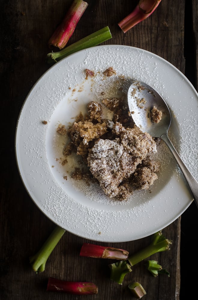 Rhubarb Skillet Cake