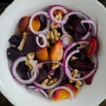 Roasted Beet and Walnut Salad with Kombucha Vinaigrette: An Easy Recipe from #nourishedkitchen