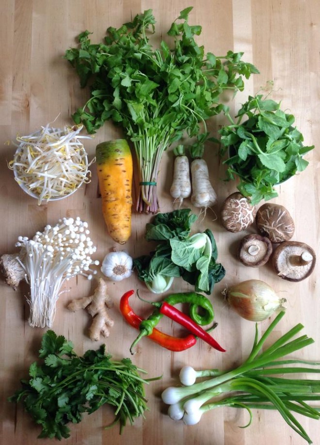 Fresh Vegetables for Spicy Korean Soup with Banchan