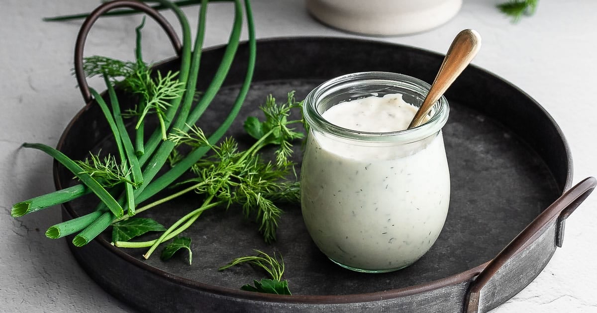 Homemade Kefir Ranch Dressing (5 Minute Recipe)