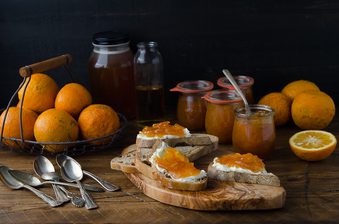 Whiskey and Honey Marmalade - a recipe inspired by a visit to Limerick's Milk Market. It's easy with only three ingredients: Oranges, Honey and Whiskey.