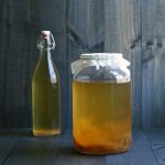 a container of kombucha