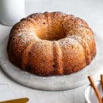 Election cake on a marble cake plate