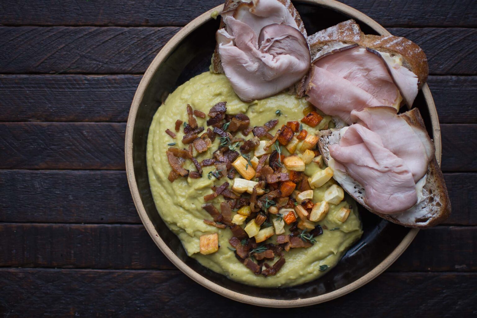 Split Pea Purée with Roasted Root Vegetables Nourished Kitchen