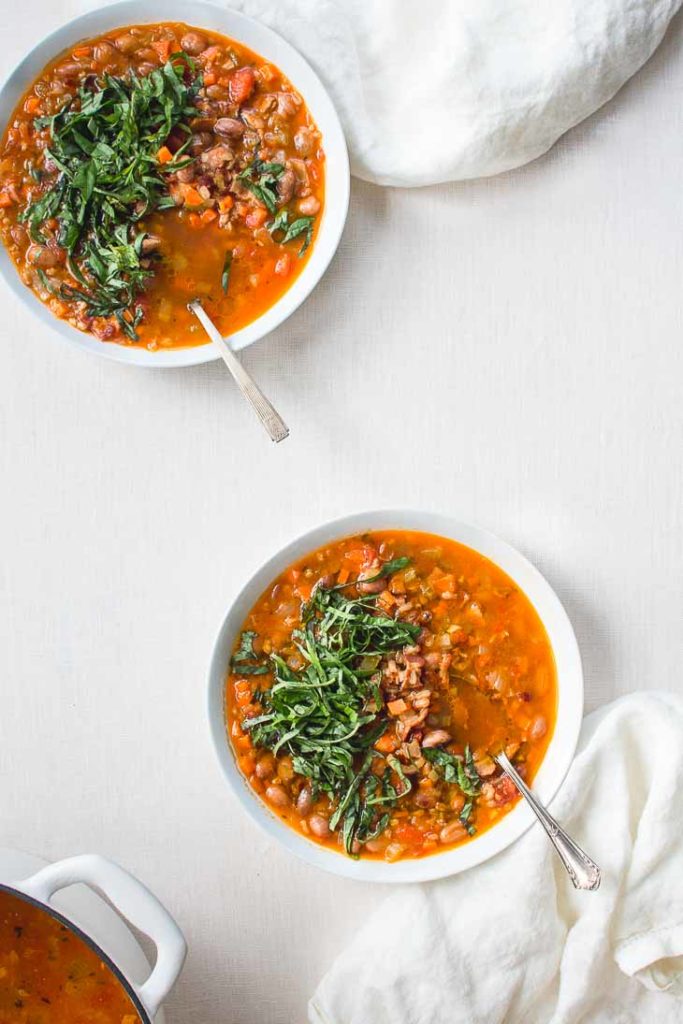 Cranberry Bean and Farro Soup is a deeply nourishing, easy to make recipe.