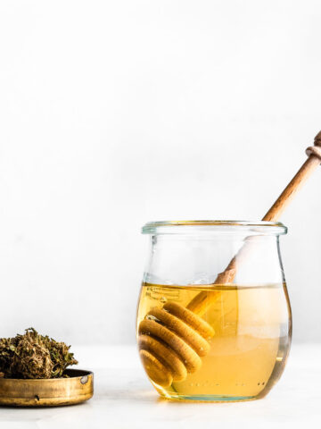 Cannabis (CBD) honey in jar