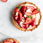 strawberry tart with almonds