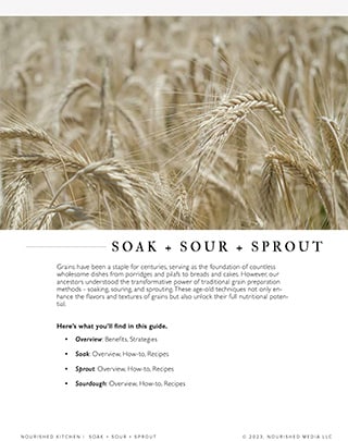 Soak Sour Sprout Guide to Preparing Grains (Page 1 Screenshot featuring field of triticale)