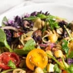 Einkorn Pasta Salad in a white bowl